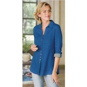 Soft Surroundings Sydney button-down blouse